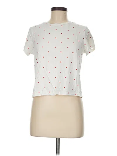 Pre-owned Cynthia Rowley Short Sleeve T-shirt In White