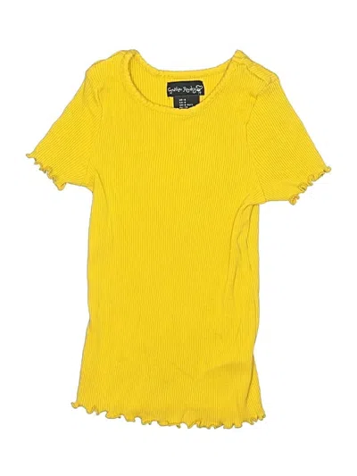Pre-owned Cynthia Rowley Kids' Short Sleeve T-shirt In Yellow