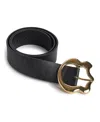 Cynthia Rowley Signature Buckle Belt In Black