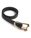 Cynthia Rowley Signature Thin Buckle Belt In Black
