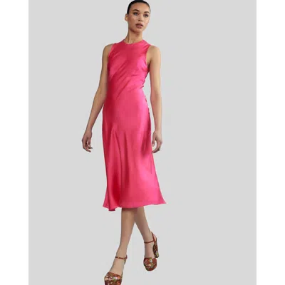 Cynthia Rowley Silk Bias Sleeveless Dress In Pink