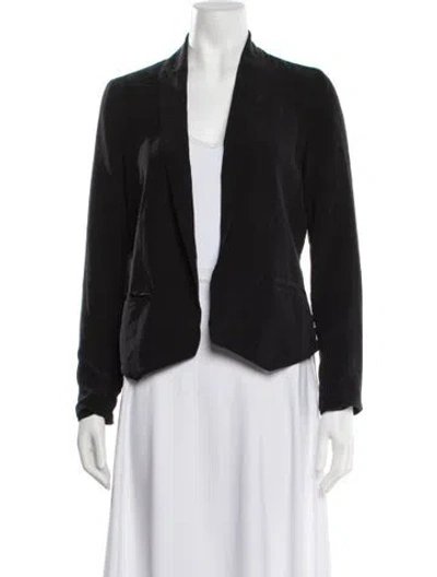 Pre-owned Cynthia Rowley Silk Blazer In Black