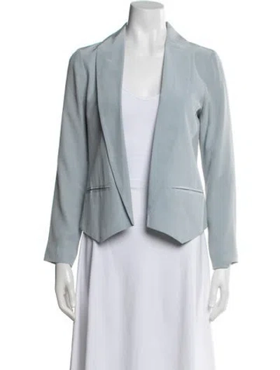 Pre-owned Cynthia Rowley Silk Blazer In Blue