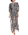 Cynthia Rowley Silk-blend Lace Maxi Dress In Multi