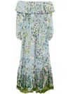 Cynthia Rowley Silk Dress In Blue