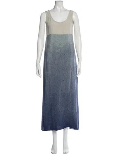 Pre-owned Cynthia Rowley Silk Long Dress In Blue
