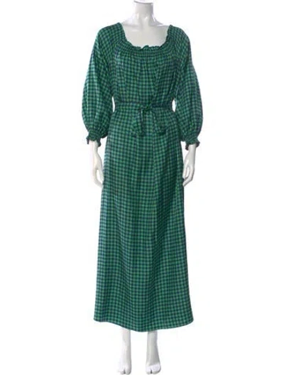 Pre-owned Cynthia Rowley Silk Long Dress In Green