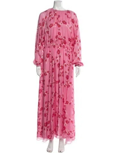 Pre-owned Cynthia Rowley Silk Long Dress In Pink