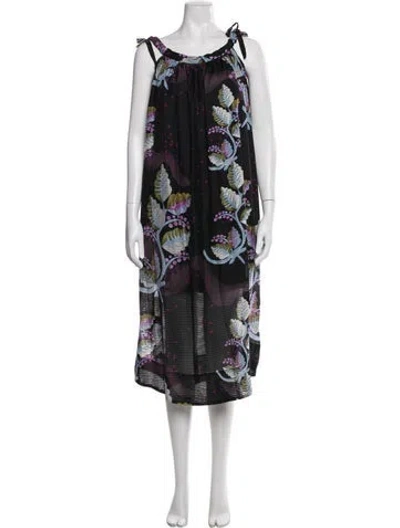 Pre-owned Cynthia Rowley Silk Midi Length Dress In Black