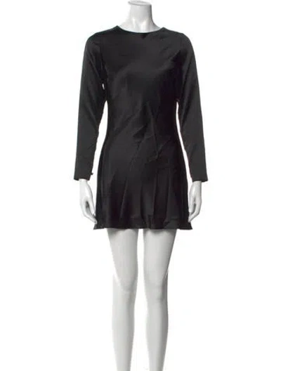Pre-owned Cynthia Rowley Silk Mini Dress In Black