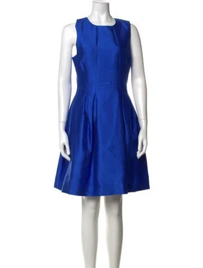 Pre-owned Cynthia Rowley Silk Mini Dress In Blue