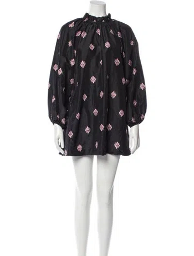 Pre-owned Cynthia Rowley Silk Mini Dress In Gray