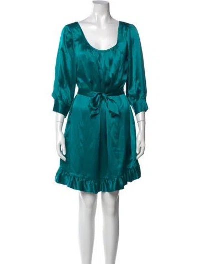 Pre-owned Cynthia Rowley Silk Mini Dress In Multi