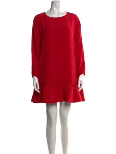 Pre-owned Cynthia Rowley Silk Mini Dress In Red