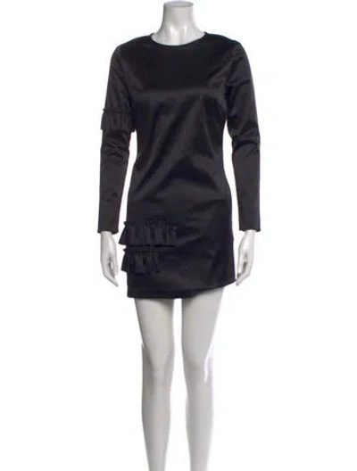 Pre-owned Cynthia Rowley Silk Mini Dress W/ Tags In Black