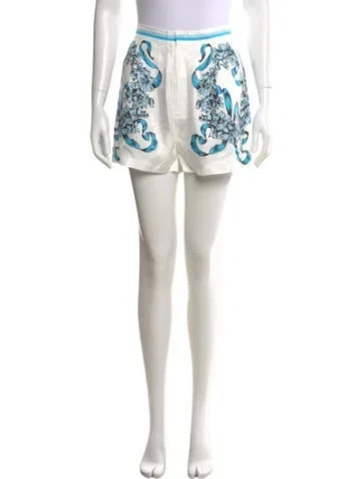 Pre-owned Cynthia Rowley Silk Mini Shorts W/ Tags In White