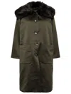 Cynthia Rowley Single-breasted Coat In Green
