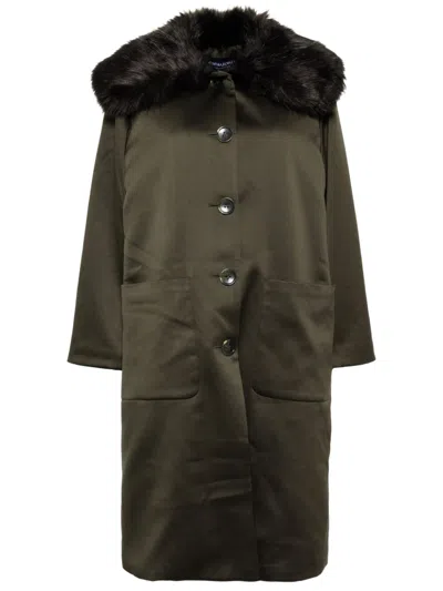 Cynthia Rowley Single-breasted Coat In Green