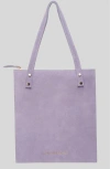 Cynthia Rowley Sleek Suede Tote In Lavender