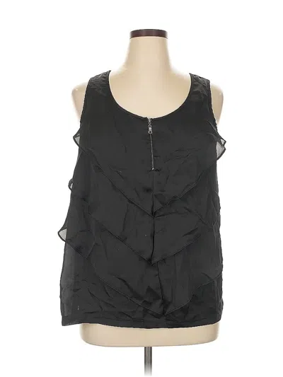 Pre-owned Cynthia Rowley Sleeveless Blouse In Black
