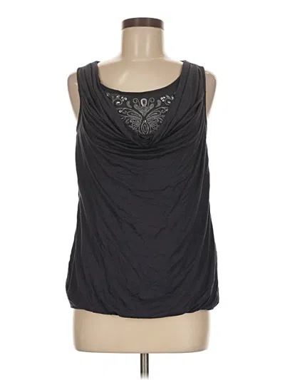 Pre-owned Cynthia Rowley Sleeveless Blouse In Black