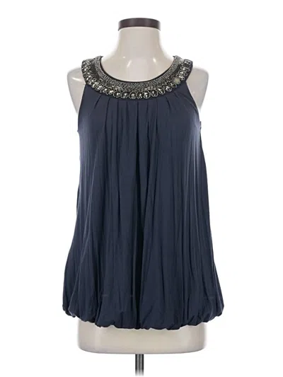 Pre-owned Cynthia Rowley Sleeveless Blouse In Blue