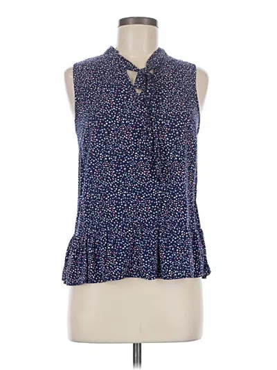Pre-owned Cynthia Rowley Sleeveless Blouse In Blue
