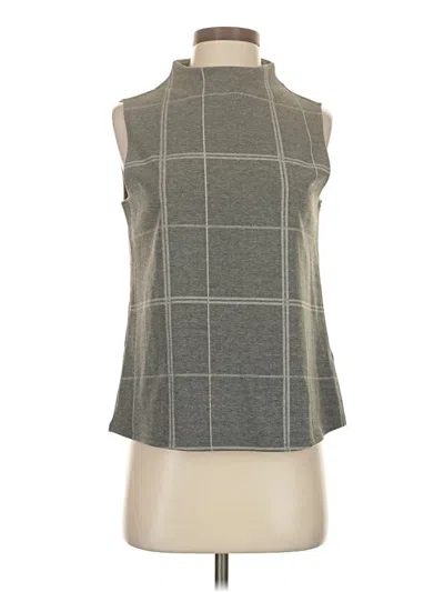 Pre-owned Cynthia Rowley Sleeveless Blouse In Gray