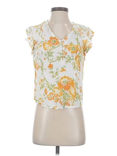 Pre-owned Cynthia Rowley Sleeveless Blouse In Yellow