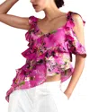 Cynthia Rowley Sleeveless Secret Garden Silk Top
