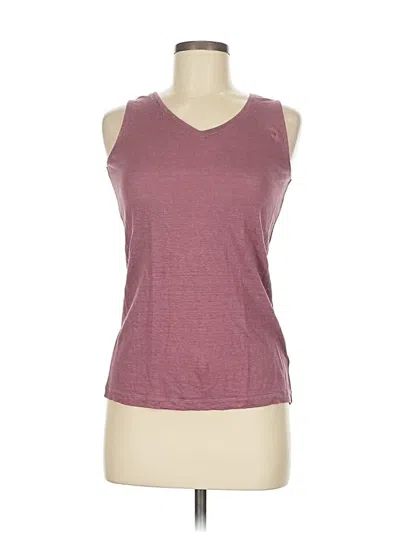 Pre-owned Cynthia Rowley Sleeveless T-shirt In Burgundy