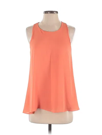Pre-owned Cynthia Rowley Sleeveless Top Orange Halter Neckline Tops