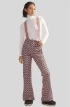 Cynthia Rowley Slope Style Ski Pants In Taupe Multi