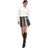 Cynthia Rowley Snake-embossed Vegan Leather Skirt In Multi