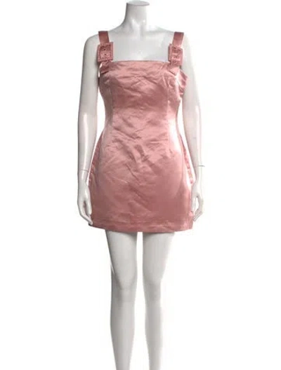 Pre-owned Cynthia Rowley Square Neckline Mini Dress W/ Tags In Pink