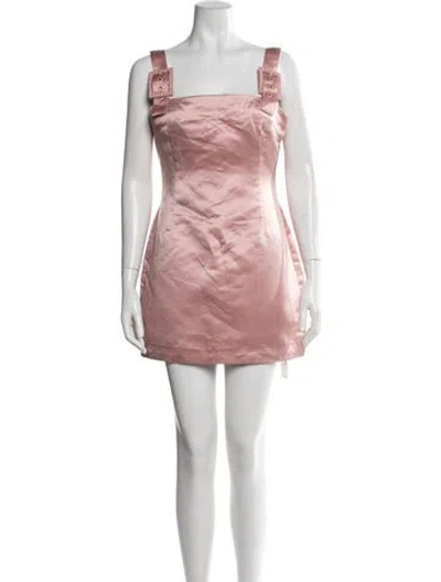 Pre-owned Cynthia Rowley Square Neckline Mini Dress W/ Tags In Pink