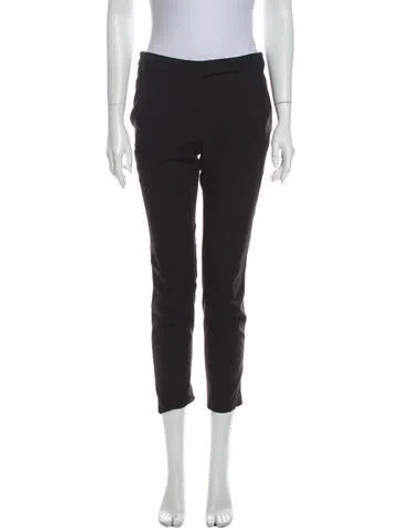 Pre-owned Cynthia Rowley Straight Leg Pants In Black