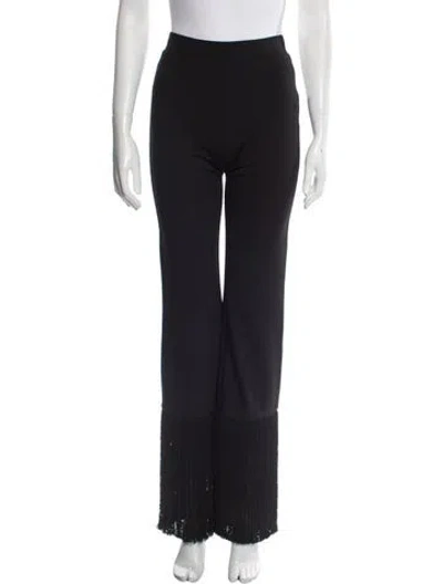Pre-owned Cynthia Rowley Straight Leg Pants In Black
