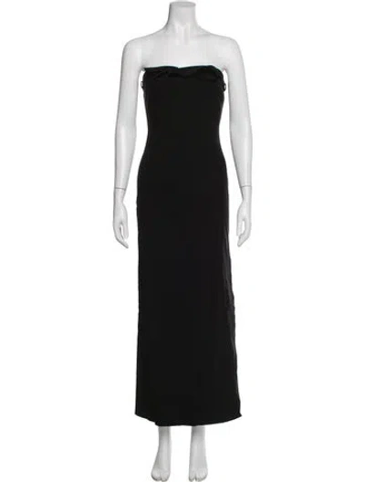 Pre-owned Cynthia Rowley Strapless Long Dress In Black