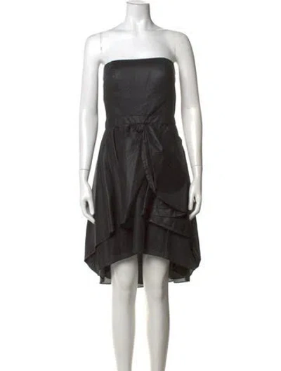 Pre-owned Cynthia Rowley Strapless Mini Dress In Black