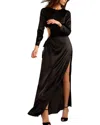 Cynthia Rowley Striking Silk Maxi Dress In Black