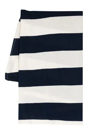 Cynthia Rowley Striped Cotton Scarf In White