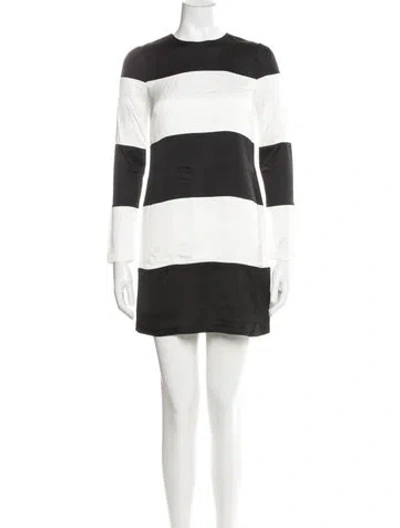 Pre-owned Cynthia Rowley Striped Mini Dress In White