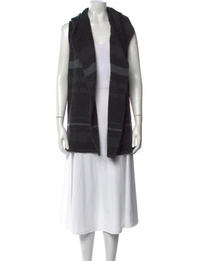 Pre-owned Cynthia Rowley Striped Open Front Sweater In Multi
