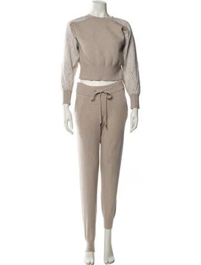 Pre-owned Cynthia Rowley Striped Pant Set In Neutral
