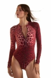 Cynthia Rowley Swell Surfsuit In Red