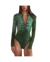 Cynthia Rowley Swell Surfsuit In Green