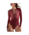 Cynthia Rowley Swell Surfsuit In Red
