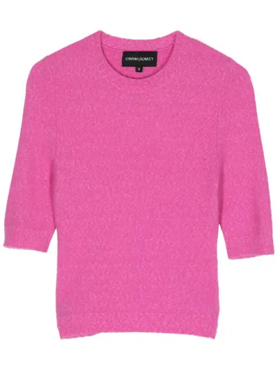 Cynthia Rowley Sydney Cashmere-blend Jumper In Pink