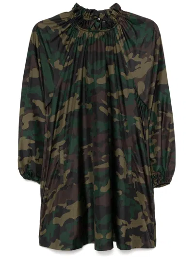 Cynthia Rowley Taffeta Mini Dress In Grün